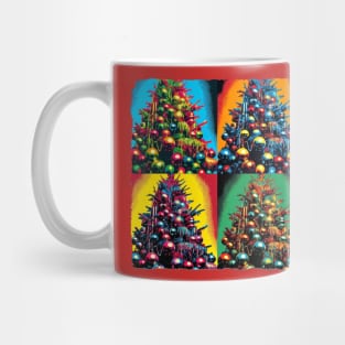 Tinsel Twist: Pop Art's Festive Fir - Christmas Tree Mug